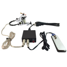 PS108007 NUEVO kit de suministro de alimentación de la máquina de tatuaje Pro con cable de clip de pie plano